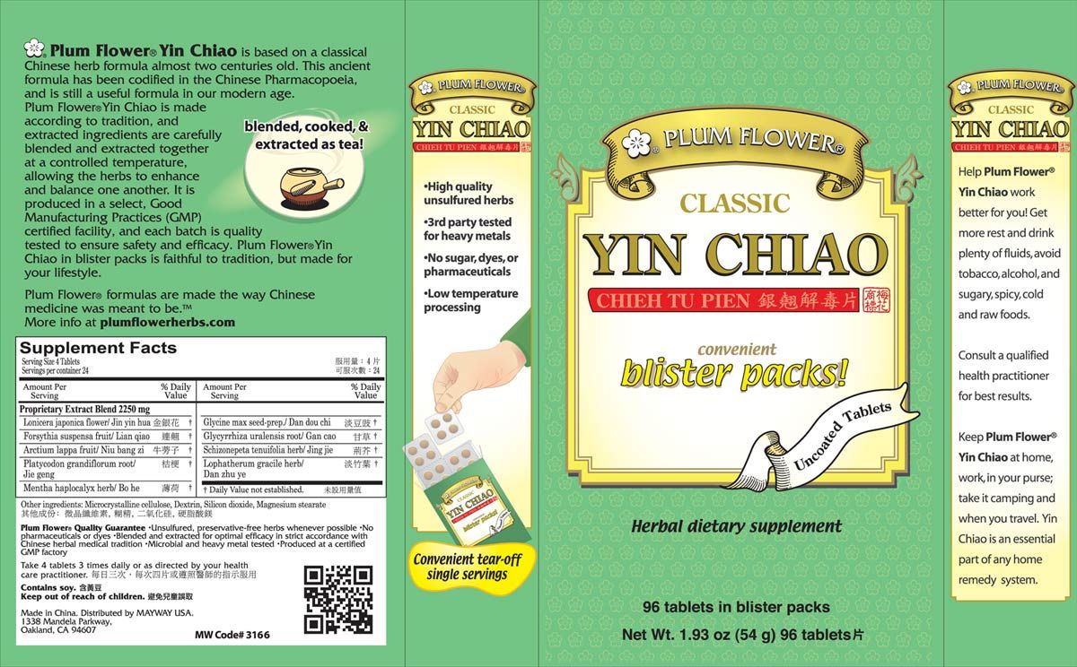 Yin Chiao Chieh Tu Pien Tablets (Blister Pack) [96ct]
